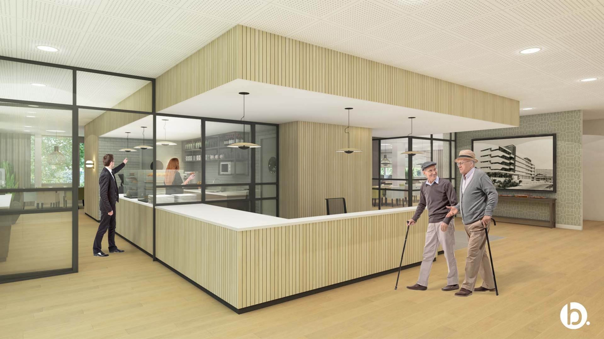 Aafje de Twee Bruggen Rotterdam, 3D impressie interieur | Burobas