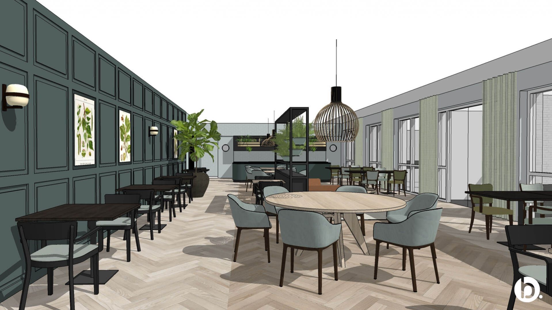 De Wever Eikenhuys, nu aan het werk voor, 3D ontwerp, 3D restaurant | Burobas