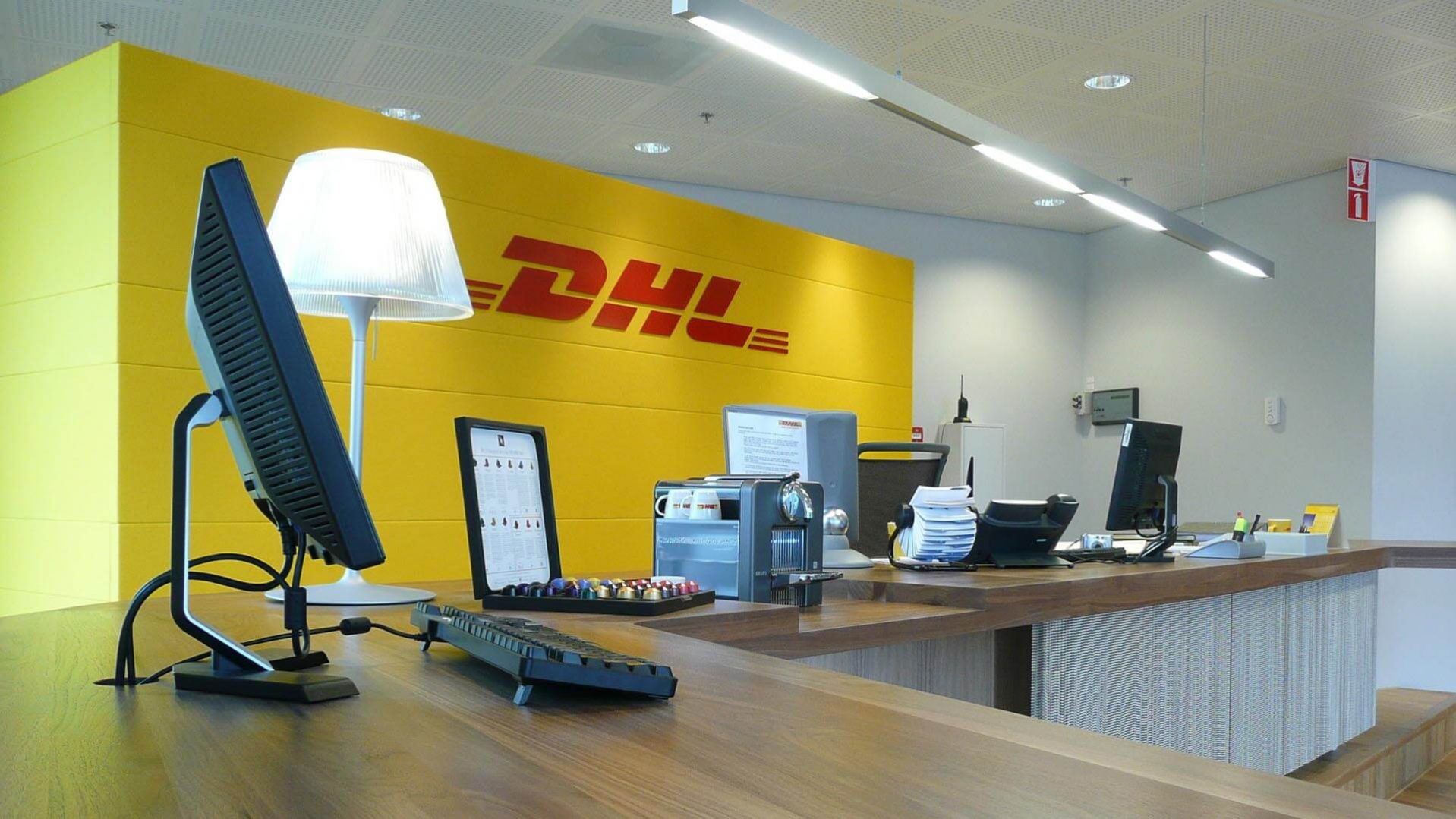 DHL Excel Supply Chain, ontwerp wachtruimte, entree ontwerp, DHL | Burobas