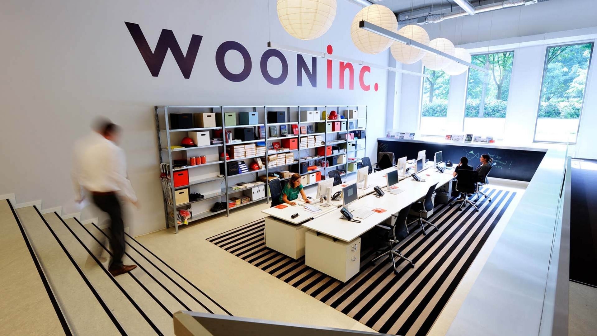 Wooninc. Eindhoven, klantcentrum, interieur woningcorporatie, het nieuwe werken, kantoor ontwerp, verlaagd kantoor | Burobas