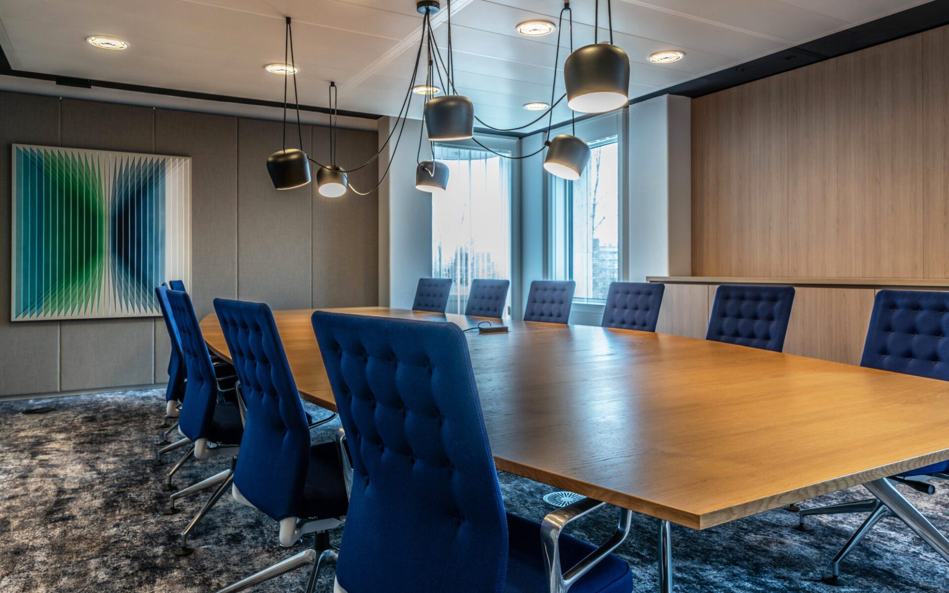Aegon Den Haag, hubs, kantoorontwerp, interieur kantoor, hybride werken, vergaderplekken, meetings | Burobas